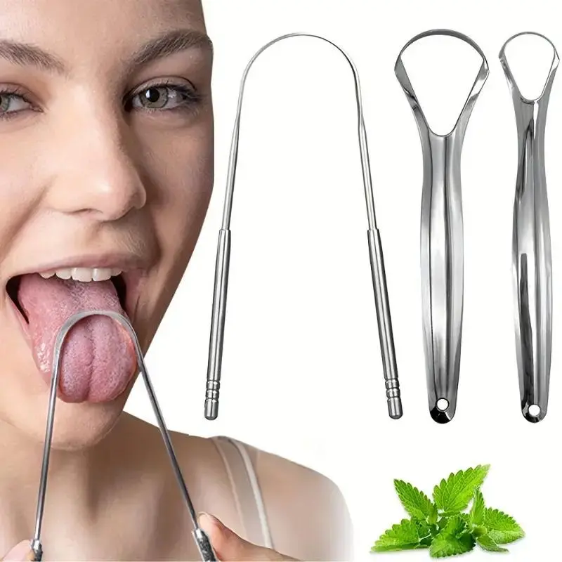 Tongue Scraper Metal - 3 PCS Metal Tongue Scraper, Tongue