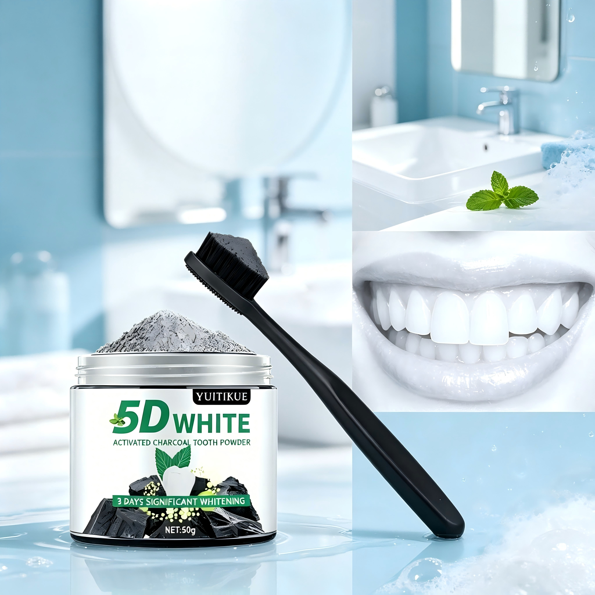 Whitening Powder Activated - YUlTlKUE 5D White Activated charcoal Tooth