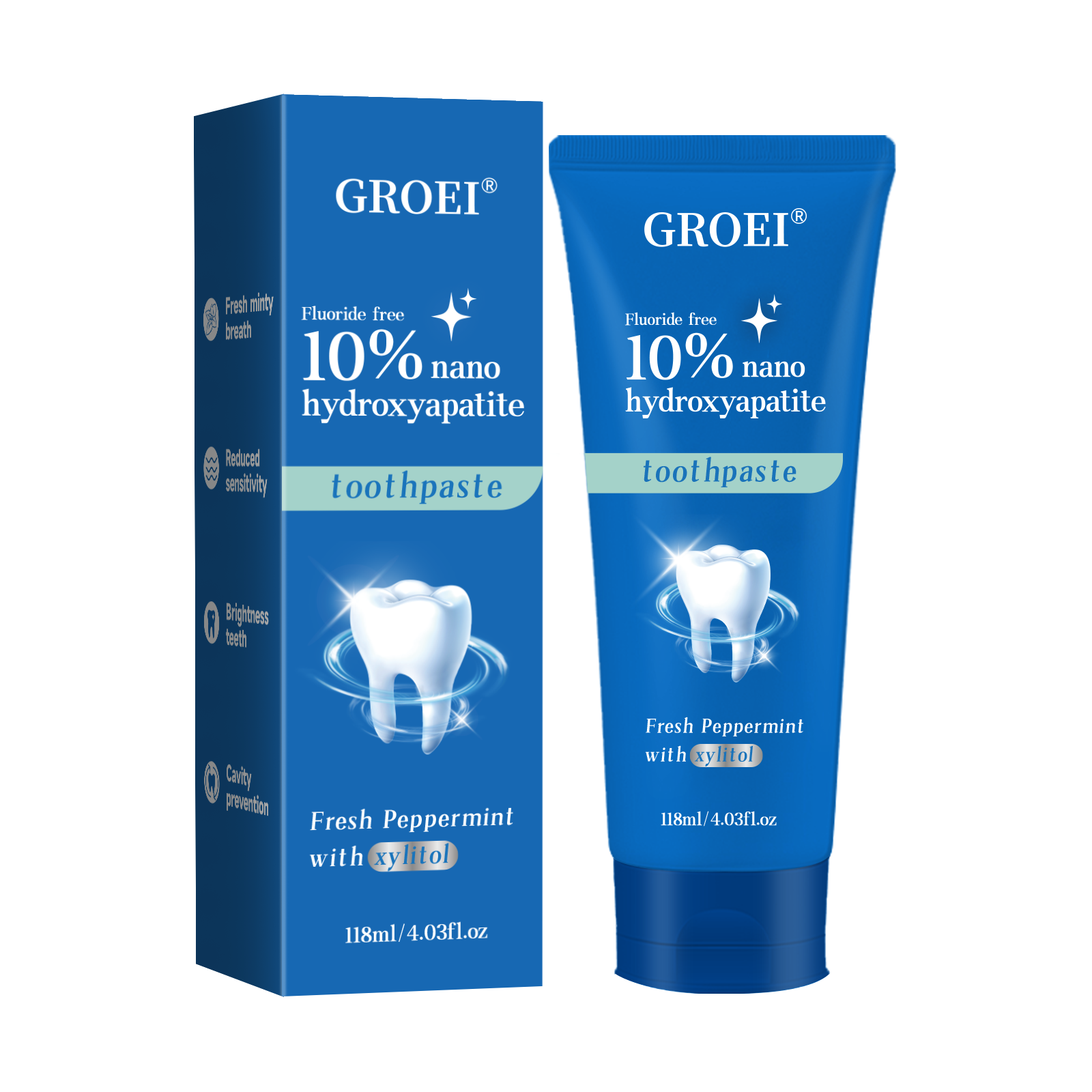 Teeth Whitening Treatment - 10% Nano Hydroxyapatite Toothpaste 118ml -