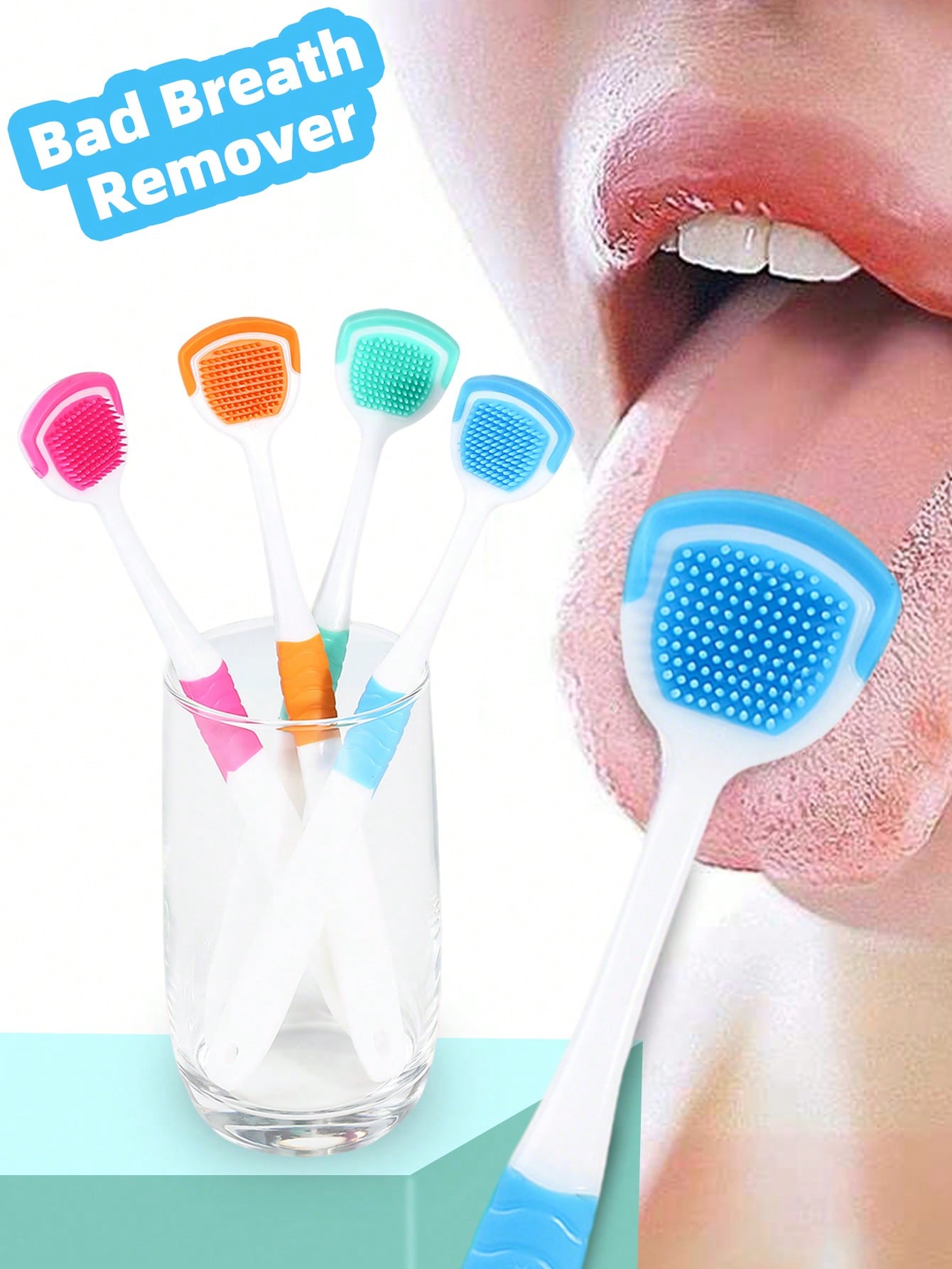 Tongue Scraper Metal - Reusable Metal Tongue Scraper Portable Tongue