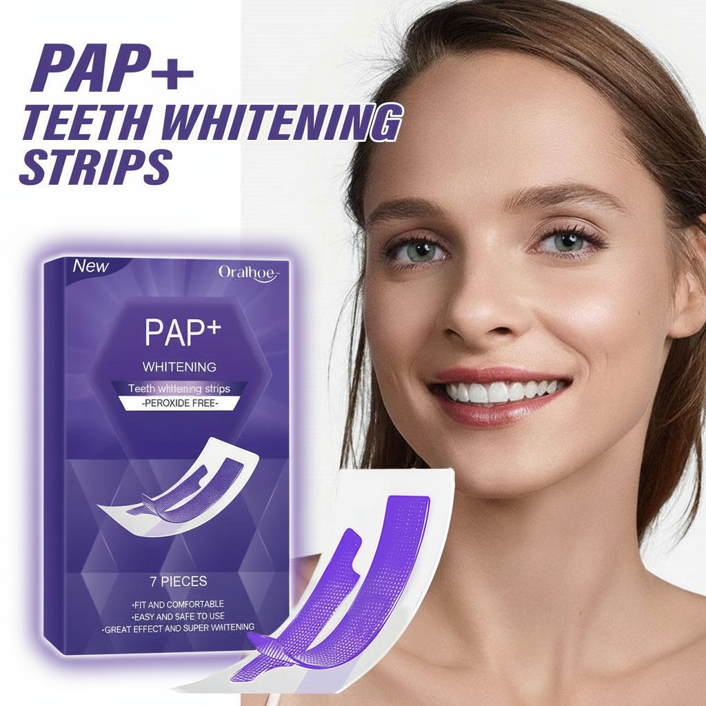 Teeth Whitening Treatment - Purple Teeth Whitening Strips Bleaching Stains