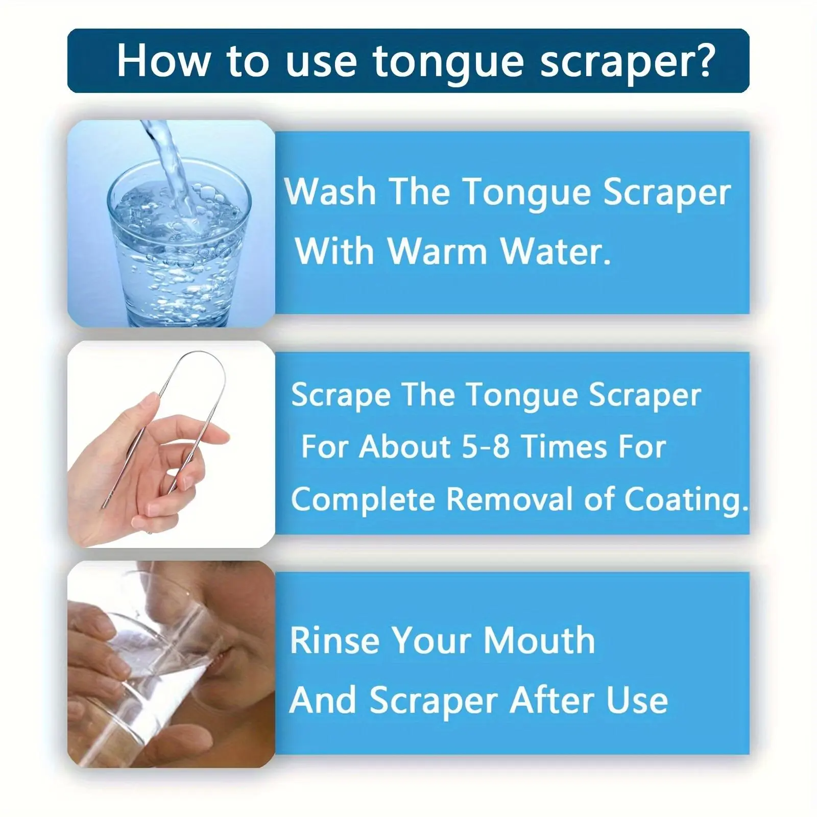 3 PCS Metal Tongue Scraper, To - Tongue Scraper Metal review and price