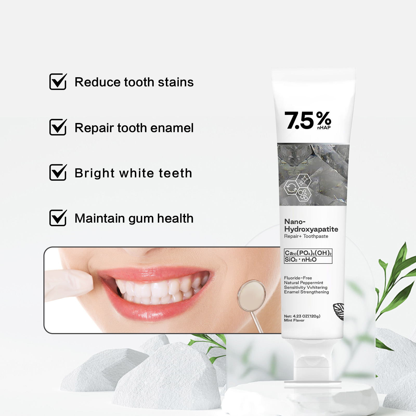 Nano Hydroxyapatite Toothpaste - Teeth Whitening Treatment review and price