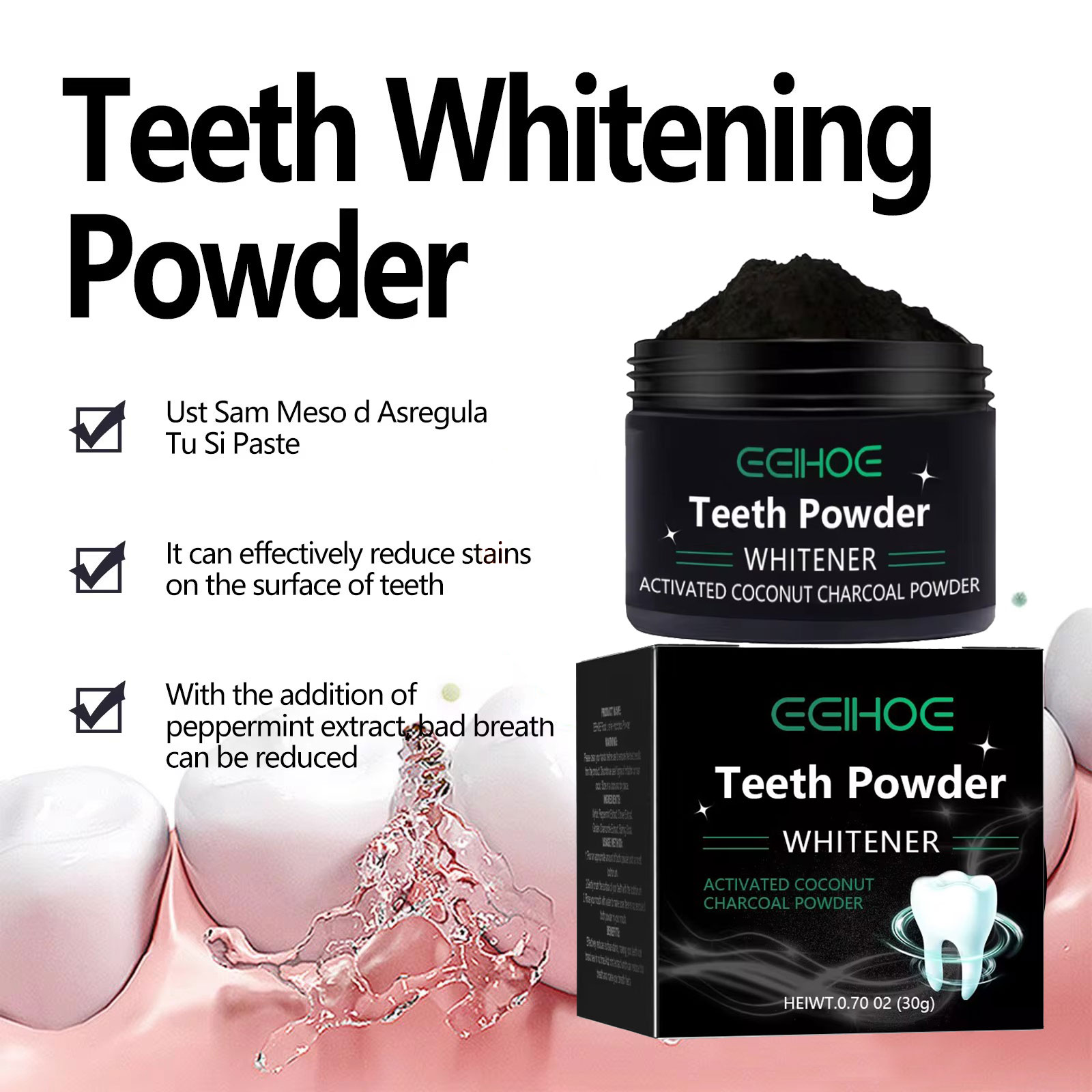 EELHOE Charcoal Powder for Tee - Whitening Powder Activated review and price