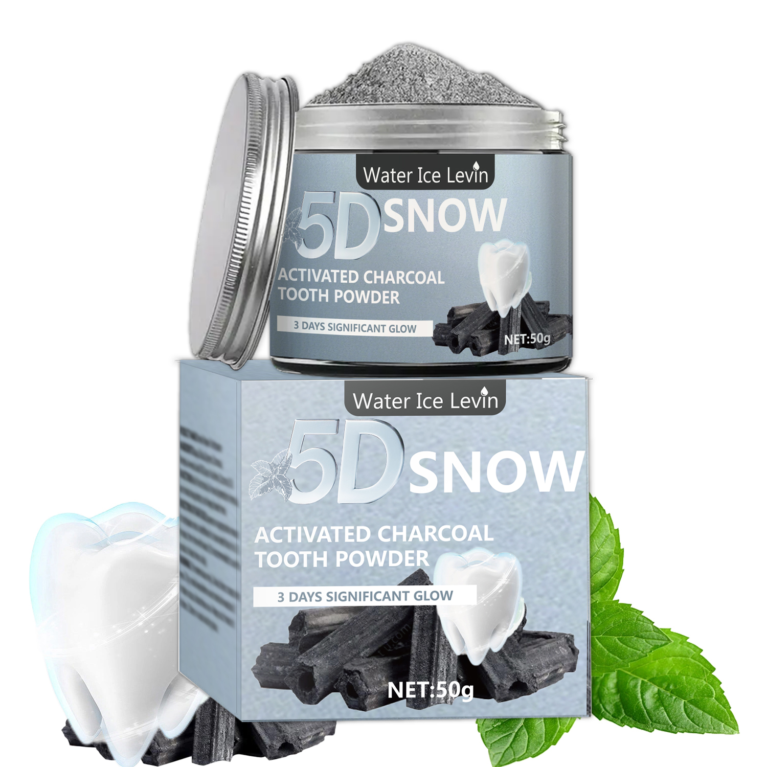 Water Ice Levin 5D Snow Activa - Whitening Powder Activated review and price