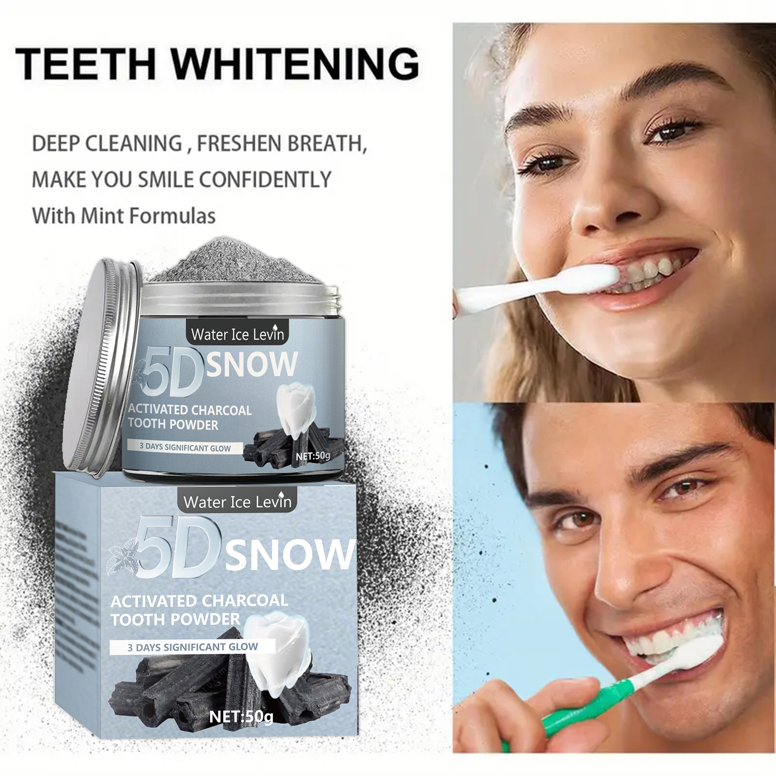 Water Ice Levin 5D Snow Activa - Whitening Powder Activated review and price
