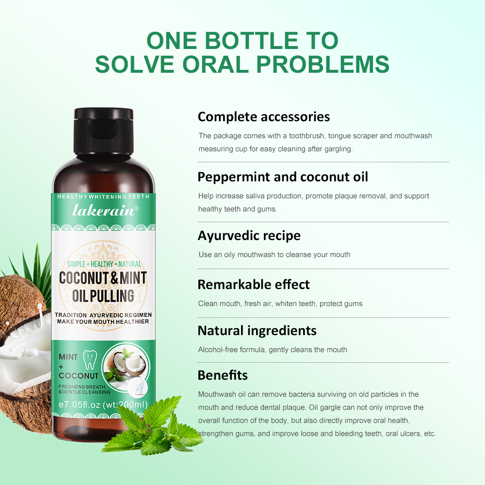 Coconut Mint Pulling Oil Mouth - Teeth Whitening Oil Pulling review and price