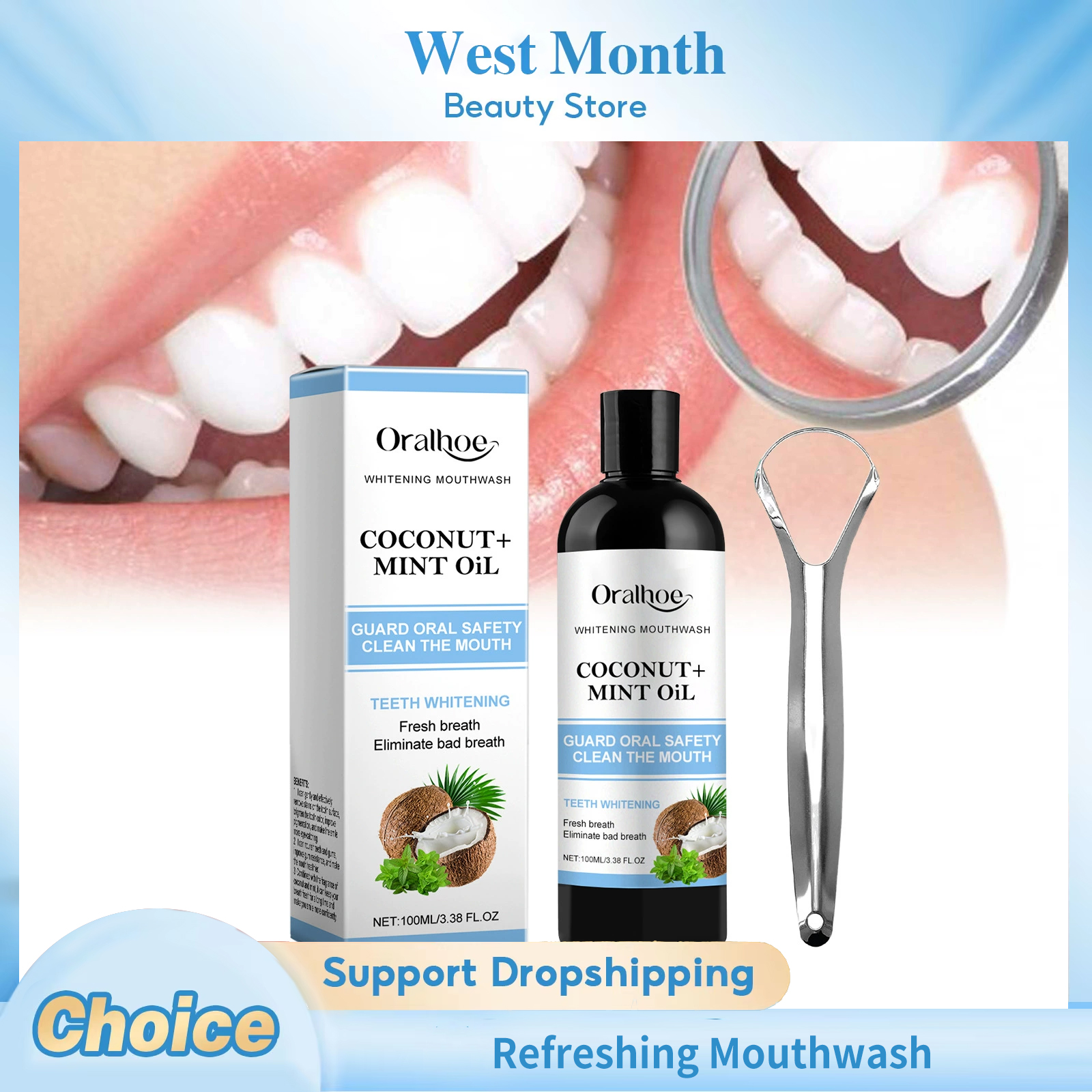 Coconut Mint Pulling Oil Refre - Teeth Whitening Oil Pulling review and price