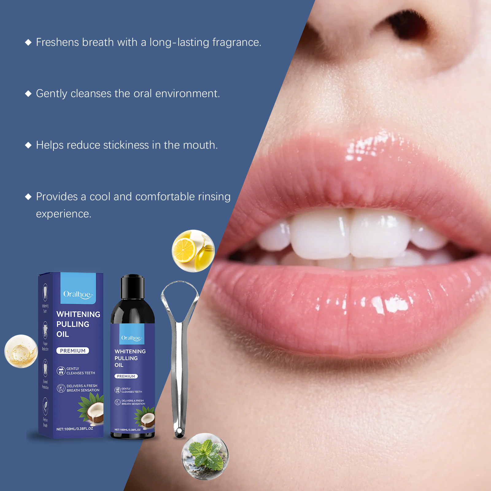 Coconut Mint Pulling Oil Refre - Teeth Whitening Oil Pulling review and price
