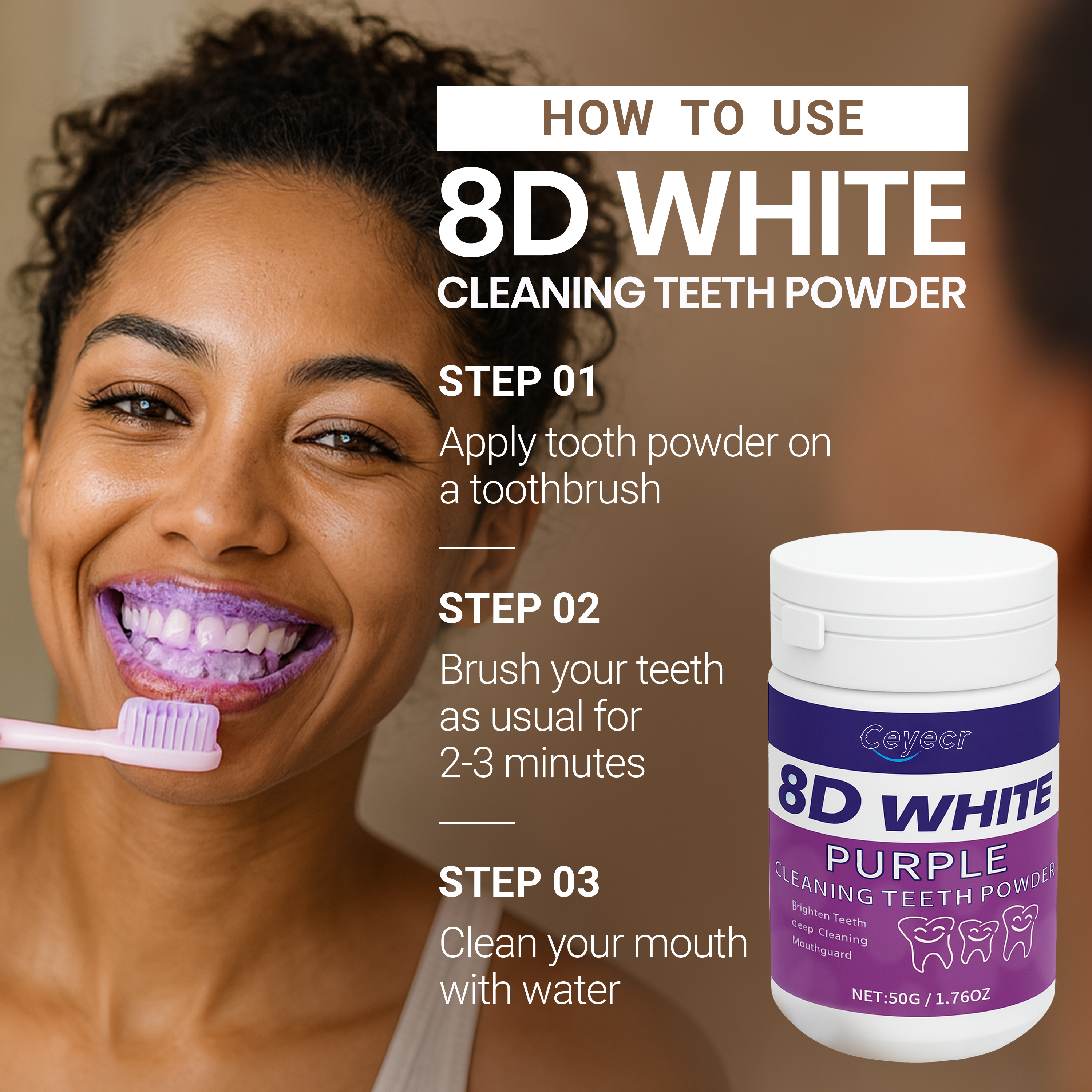 8D white Teeth Whitening Powde - Teeth Whitening Treatment review and price