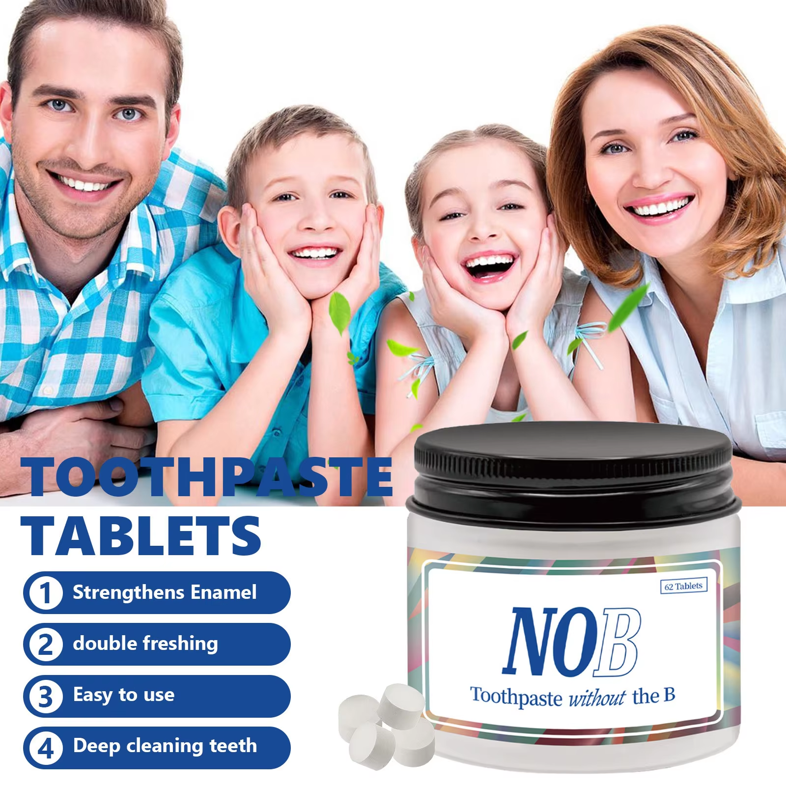 NOBS Toothpaste Tablets - Nano - Teeth Whitening Oil Pulling review and price