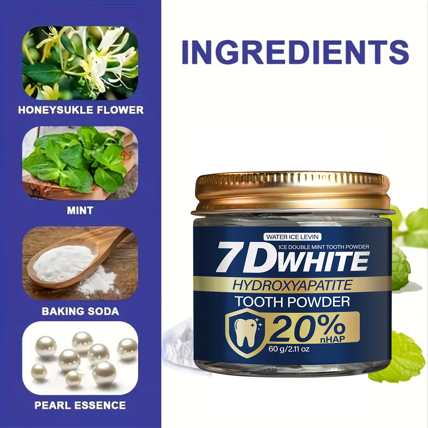 Hydroxyapatite Tooth Powder 60 - Teeth Whitening Oil Pulling review and price