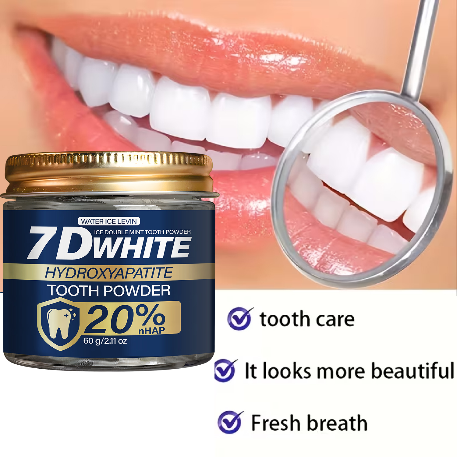 Hydroxyapatite Tooth Powder 60 - Teeth Whitening Oil Pulling review and price
