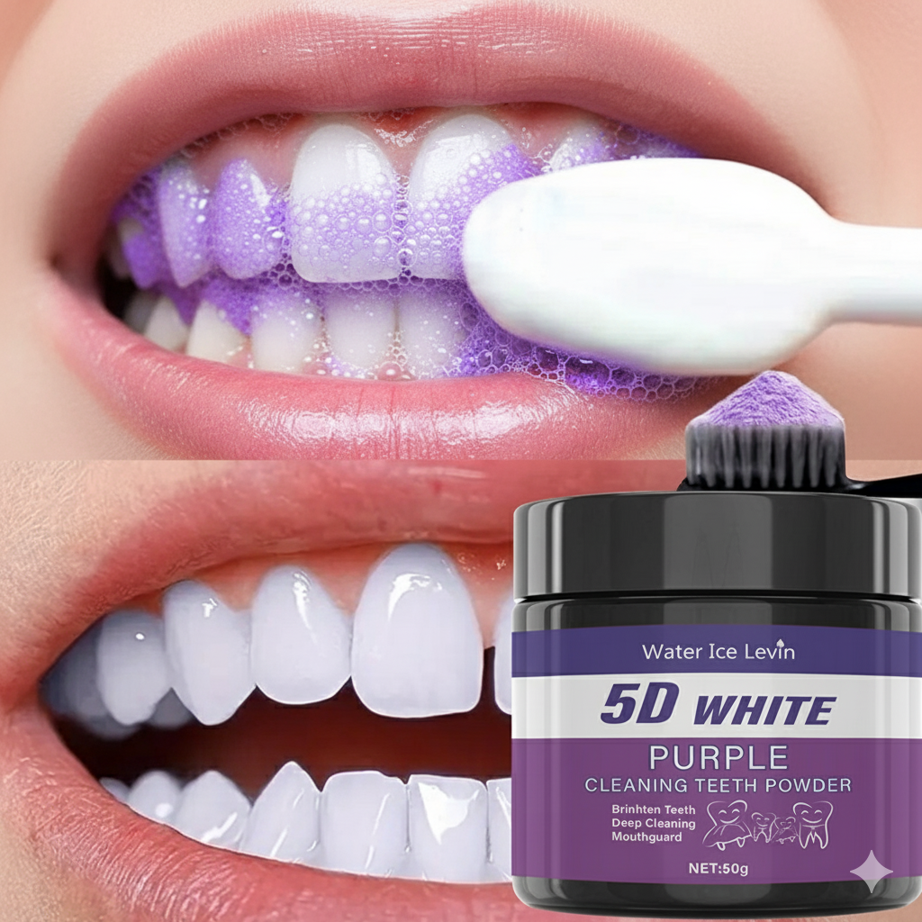 Purple Teeth Whitening Powder  - Teeth Whitening Oil Pulling review and price