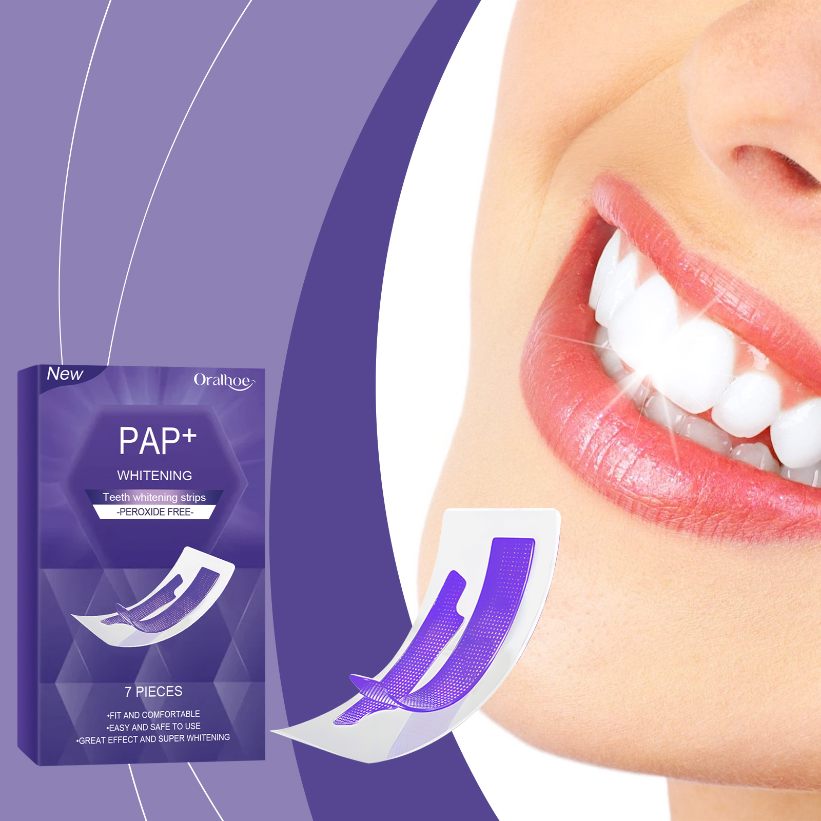 Purple Teeth Whitening Strips  - Teeth Whitening Treatment review and price