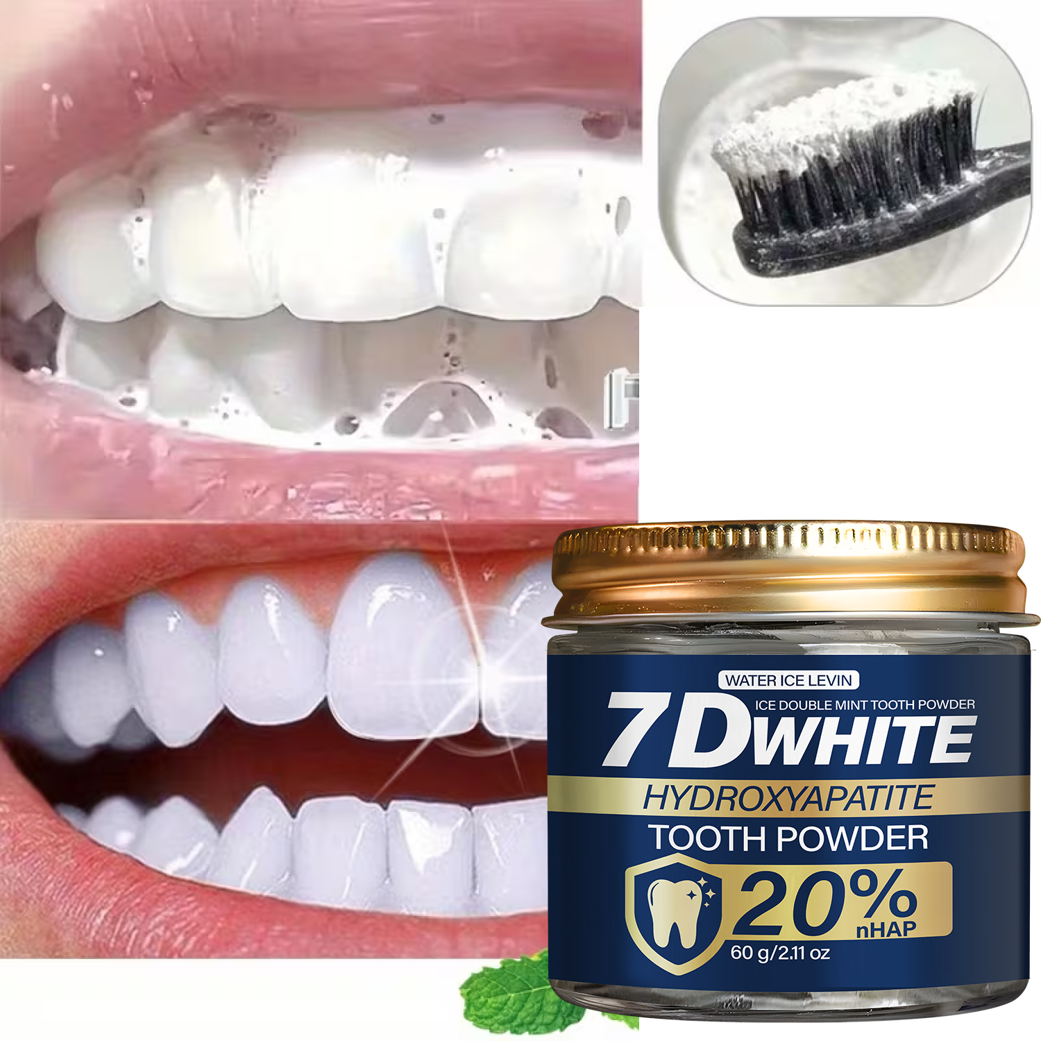 Hydroxyapatite Tooth Powder 60 - Teeth Whitening Oil Pulling review and price